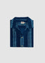 FAHERTY SHORT SLEEVE SPORT SHIRT IN NORTH BLUE & INDIGO STRIPES