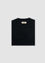 BORGO 18 GUAGE CASHMERE CREW SWEATER IN BLACK