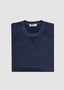 CROSSLEY CREWNECK SWEATER WITH OLD EFFECT MERINO WOOL IN OCEAN