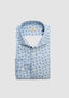 SONRISA FLORAL JACQUARD PRINT LONG SLEEVE SPORT SHIRT IN SKY & BROWN