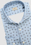 SONRISA FLORAL JACQUARD PRINT LONG SLEEVE SPORT SHIRT IN SKY & BROWN