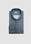 SONRISA CHALKSTRIPE FLANNEL LONG SLEEVE SPORT SHIRT IN BLUISH GREY