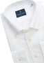 EMANUEL BERG LONG SLEEVES SPORT SHIRT IN WHITE COTTON LINEN LUXE OXFORD