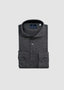 EMANUEL BERG LONG SLEEVE HERRINGBONE LUXE POLO IN CHARCOAL