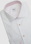 STENSTRÖMS DRESS SHIRT IN WHITE WITH PINK TRIM
