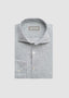 CANALI CHECKERED LINEN LONG SLEEVE SPORT SHIRT IN GREY