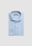 CANALI CHECKERED LINEN LONG SLEEVE SPORT SHIRT IN BLUE