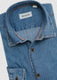 BORGO LONG SLEEVE SPORT SHIRT IN DENIM BONE
