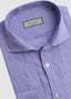 CANALI LINEN LONG SLEEVE SPORT SHIRT IN LAVENDER