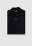 FEDELI SUPER 140'S FULL ZIP SWEATER IN NAVY