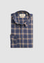 BORGO LONG SLEEVE SPORT SHIRT IN BLUE MELANGE WINDOWPANE