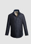MANDELLI CASHMERE AND WOOL FIELD JACKET IN NAVY