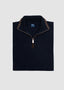 FEDELI DONEGAL 1/4 ZIP SWEATER IN BLUE
