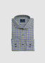 EMANUEL BERG DRESS SHIRT CHECKED IN BLUE & GREEN 