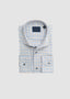 CALDER LONG SLEEVE SPORT SHIRT WITH CHUNKY TATTERSALL IN PALE BLUE