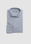CANALI DRESS SHIRT IN WHITE & BLUE TATTERSALL