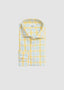 GIANNETTO PORTOFINO LONG SLEEVE SPORT SHIRT YELLOWSTONE PLAID IN SKY & YELLOW 