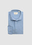BORGO MELANGE BIRDSEYE LS SPORT SHIRT IN BLUE