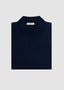 LUCIANO BARBERA MERINO JOHNNY SWEATER SHIRT IN NAVY