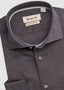 BORGO MELANGE BIRDSEYE LONG SLEEVE SPORT SHIRT IN CHARCOAL