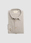 BORGO MELANGE PLAID LONG SLEEVE SPORT SHIRT IN BROWN
