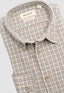 BORGO MELANGE PLAID LONG SLEEVE SPORT SHIRT IN BROWN