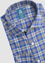 FINAMORE LONG SLEEVE SPORT SHIRT IN EXCLUSIVE BLUE GREY PLAID