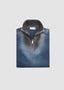 PLOUMANAC'H MARREN KNIT DUO SHADES HALF ZIP SWEATER IN NAVY &amp; BARK