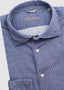 STENSTRÖMS LONG SLEEVE SPORT SHIRT IN WASHED BLUE HOUNDSTOOTH
