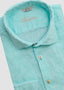 STENSTRÖMS LONG SLEEVE SPORT SHIRT IN SEAFOAM LINEN