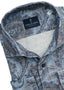 EMANUEL BERG PAISLEY JERSEY LONG SLEEVE SPORT SHIRT IN MEDIUM BLUE