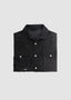 MAURIZIO BALDASSARI MAREMMA LIGHT LEATHER OVERSHIRT IN LICORICE BLACK