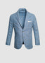 SARTORIO SOFT SPORT COAT IN WOOL SILK WINDOWPANE IN SKY BLUE