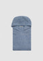 FRADI HOODIE WITH WOOL CASHMERE TWO-TONE IN BLUE MILK