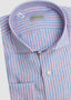 SARTORIO LONG SLEEVE SPORT SHIRT IN PINK AND BLUE STRIPES