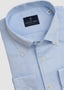 EMANUEL BERG COTTON LINEN LUXE OXFORD LONG SLEEVE SPORT SHIRT IN LIGHT PASTEL BLUE
