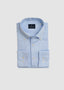 EMANUEL BERG COTTON LINEN LUXE OXFORD LONG SLEEVE SPORT SHIRT IN LIGHT PASTEL BLUE