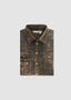 TELERIA ZED DIRTY HARRY DISTRESSED  LONG SLEEVES SPORT SHIRT IN DARK BROWN 