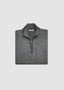 FIORONI CASHMERE QUARTER ZIP PIN DOT SWEATER IN GRIGIO