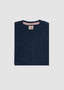 RELWEN LONG SLEEVE KNIT CREW IN VINTAGE PIQUE NAVY HEATHER