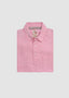 RELWEN FINELINE JERSEY POLO IN PINK & WHITE