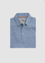 RELWEN FINELINE JERSEY POLO IN LIGHT BLUE & WHITE