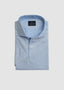 EMANUEL BERG TEXTURED JACQUARD LUXE SHORT SLEEVE POLO IN LIGHT PASTEL BLUE