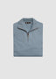 COLOMBO QUARTER-ZIP SWEATER IN FOG BLUE MELANGE 