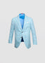 ISAIA CHECKERED SPORT COAT IN AQUA