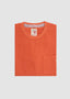 RELWEN LONG SLEEVE KNIT CREW IN ORANGE FADE HEATHER VINTAGE PIQUE