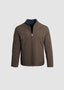FRADI REVERSIBLE HOODED JACKET IN BROWN NAVY