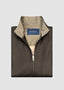 PAUL & SHARK MERINO LORO PIANA EXTRAFINE HYBRID JACKET IN BROWN