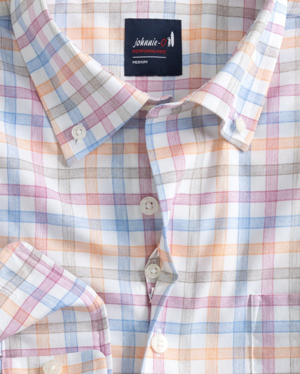 Performance Button Up Shirt in Tahitian