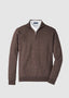 PETER MILLAR EXCURSIONIST FLEX QUARTER-ZIP SWEATER IN ANTIQUE WALNUT